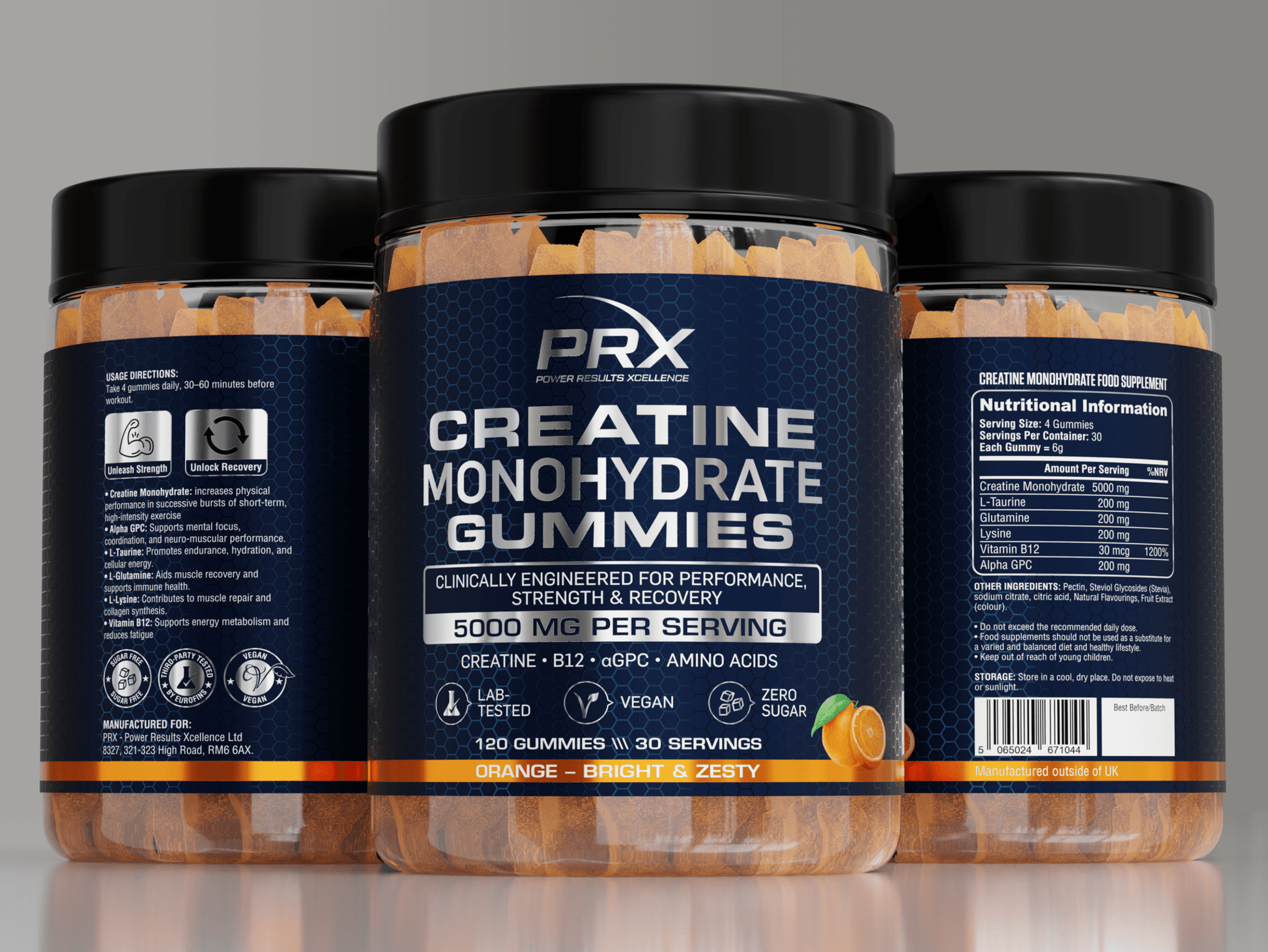 Creatine Gummies - 5000mg High Strength Performance Creatine Formula - PRX