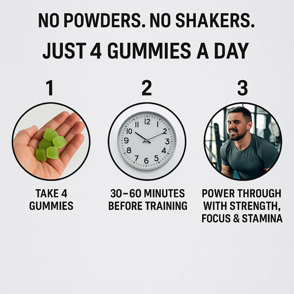 Creatine Gummies - 5000mg High Strength Formula - Green Apple