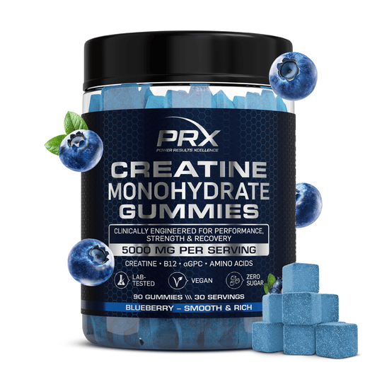 PRX Creatine Gummies – 5000 mg Creatine + B12 + αGPC – Vegan • Zero Sugar • Lab Tested - PRX