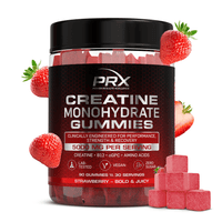 PRX Creatine Gummies (Strwberry) – 5000 mg Creatine + B12 + αGPC – Vegan • Zero Sugar • Lab Tested